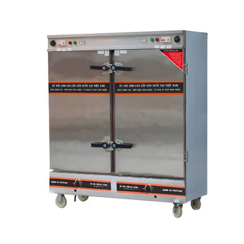 Tủ nấu cơm Vinaki 24 khay dùng điện gas kết hợp 24KDG