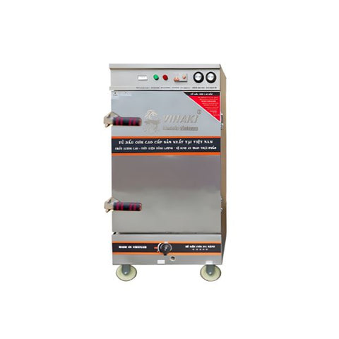 Tủ nấu cơm Vinaki 8 khay dùng điện gas kết hợp 8KDG