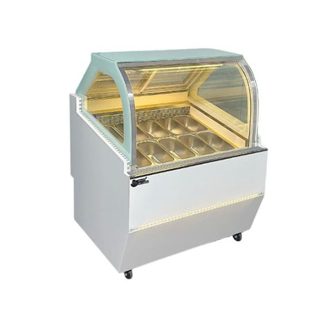 Tủ trưng bày kem Gelato 10 khay kính vòm cong Snow Village BL-1.0