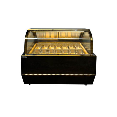 Tủ trưng bày kem Gelato 14 khay kính vòm cong Snow Village BL-1.4