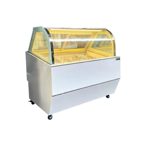 Tủ trưng bày kem Gelato 16 khay kính vòm cong Snow Village BL-1.6