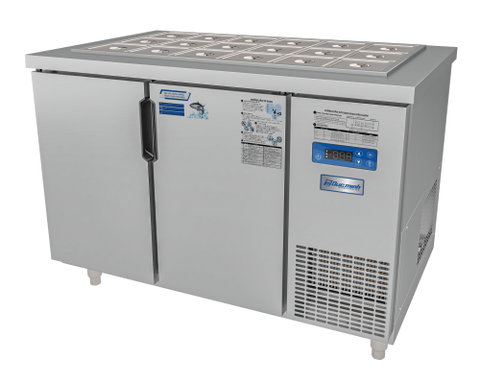 Bàn salad quạt gió 2 cánh mở inox Đức Minh BSQ.2M I1275