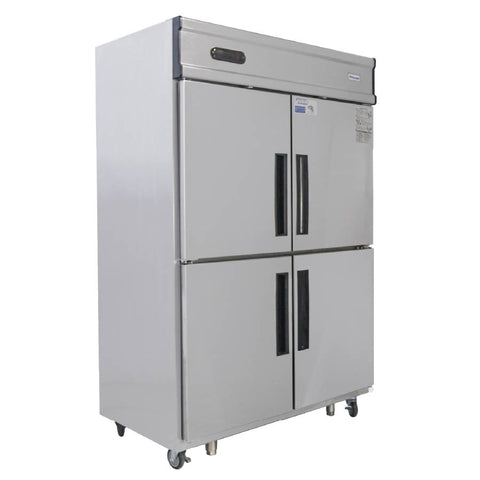 Tủ đông mát đứng quạt gió 4 cánh inox 1100L Đức Minh DMDQ.4 I1100