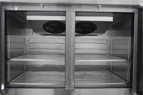 Tủ đông mát đứng quạt gió 4 cánh inox 1100L Đức Minh DMDQ.4 I1100