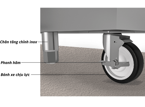 Tủ đông mát đứng quạt gió 4 cánh inox 1100L Đức Minh DMDQ.4 I1100