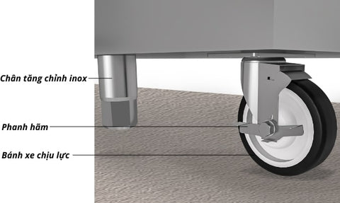 Tủ mát đứng quạt gió 2 cánh inox 600L Đức Minh MDQ.2I 600