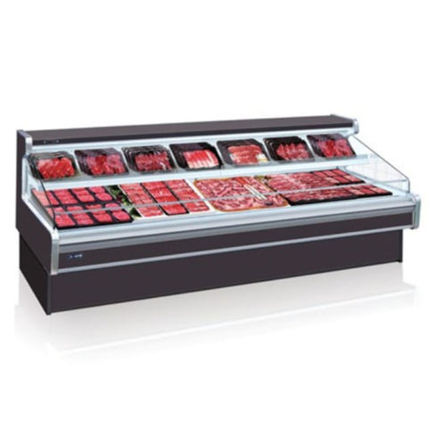 Tủ mát trưng bày bảo quản thịt cá sơ chế có tầng lửng Ilyang Opo SDMP dạng nằm