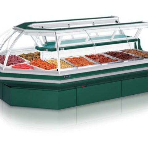 Tủ mát trưng bày thịt cá sơ chế cửa trượt kính cong Ilyang Opo ESMPCSD