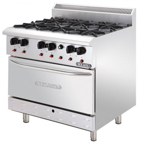 Bếp Âu 6 họng Berjaya DRO6-17 có lò nướng