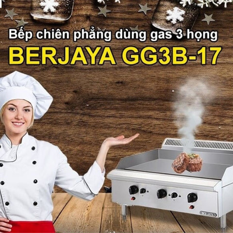 Bếp chiên phẳng dùng gas Berjaya GG3B-17