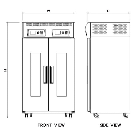 Tủ ủ bột bánh 2 cánh Softmill SMDG-2240S